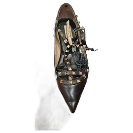 Sandali Valentino in pelle nera