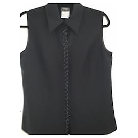 Top Chanel Nero in Poliestere Taglia M