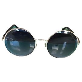 Autre Marque Gold and Wood Vanessa Azar 01.01 Gafas de sol de Madera y Titanio