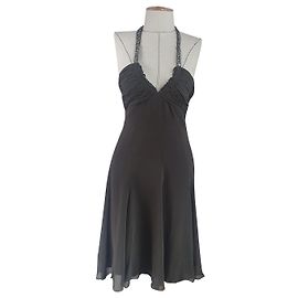 Abito in seta Bcbg Max Azria Khaki