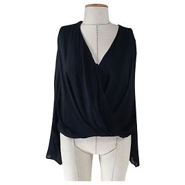 & Other Stories Blusa de Viscosa Negra