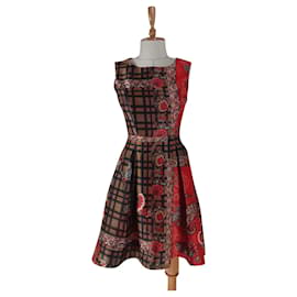 Vestido Rene Derhy de algodón y poliéster multicolor