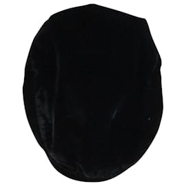 Gorra Chanel de terciopelo negro