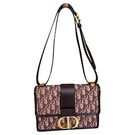 Borsa Dior 30 Montaigne Jacquard Oblique Bordeaux