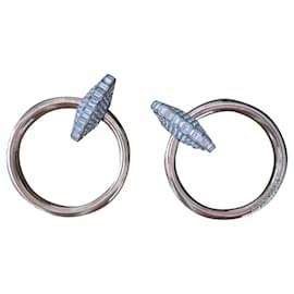 Chanel Clip per orecchie Oro e Argento Metallo