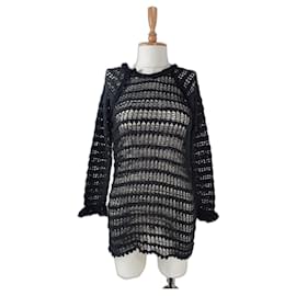 Gehäkelte Bluse Isabel Marant Etoile Schwarz Baumwolle