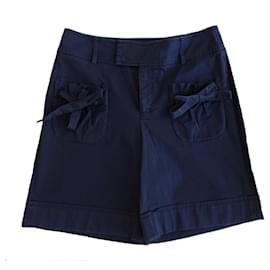 SHORT DE ALGODÓN CON CINTURA ALTA RED VALENTINO - Red Valentino