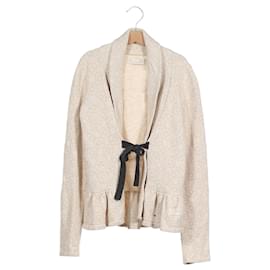 Odd Molly Strickjacke Beige Weiß Baumwolle
