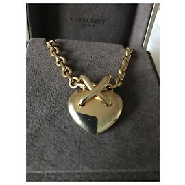 Chaumet Maglie a cuore con catena modello grande in oro giallo
