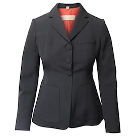 Blazer Burberry dalla linea semi svasata in lana nera