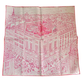 Hermès Gavroche Seidentuch rosa