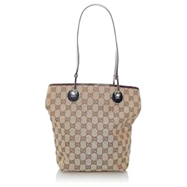 Borsa tote Gucci Eclipse in tela GG marrone