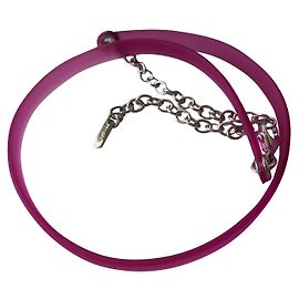 Collana Lalique in Silicone Rosa e Argento
