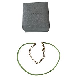 Collana Lalique in Silicone Verde Placcata Oro