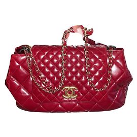 Borsa Chanel Accordion Rossa in Pelle Trapuntata