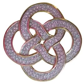 Spilla Swarovski in placcato oro e cristalli