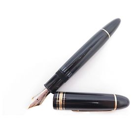 PENNA MEISTERSTUCK MONTBLANC PIUMA 149 d'oro 115384 IN RESINA NERA CON PISTONE