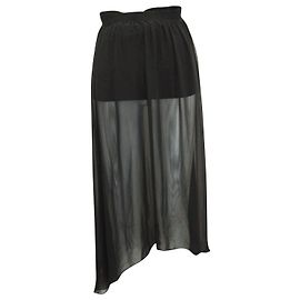 Falda transparente con adorno de volantes en poliéster negro de Alice + Olivia