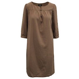 Apc alla.P.C. con cintura 3/4 Abito a maniche in cotone marrone
