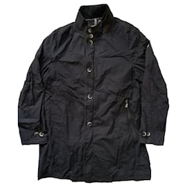 Bogner Cappotto estivo in cotone blu scuro leggero e sottile dalla vestibilità classica