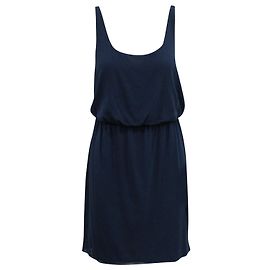 Mini abito smanicato a vita raccolta Alice + Olivia in seta blu