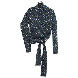 Top cruzado estampado Balenciaga en algodón multicolor