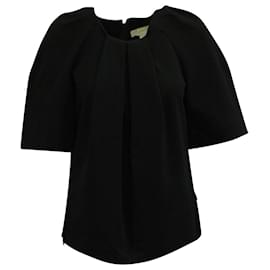 Stella McCartney Oberteil mit plissiertem Ausschnitt aus schwarzer Baumwolle - Stella Mc Cartney