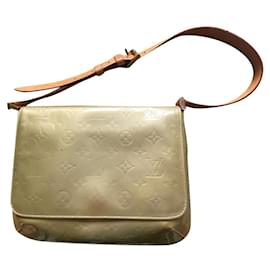 Louis Vuitton Thompson Street Monogramma Pelle Vernice Verde Acqua