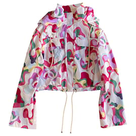 Chanel Spring 2021 Bedruckte Seidenjacke