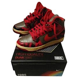 Sneakers Nike Dunk 1985 Acid Wash Rosse in Pelle