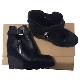 Ash Stiefeletten aus Leder Schwarz 38