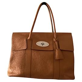 Borsa tote Mulberry Bayswater in pelle granulata caramello