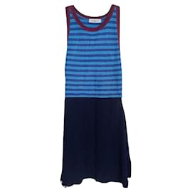 Vestido Sandro Azul Marino de Viscosa