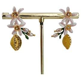 Les Nereides Orecchini Limone e Fiori Gialli