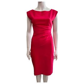 Diane Von Furstenberg DvF Jori Kleid in Grau in Rot mit seitlicher Raffung