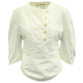 Stella Mc Cartney Blusa Stella McCartney con manga media luna en algodón blanco