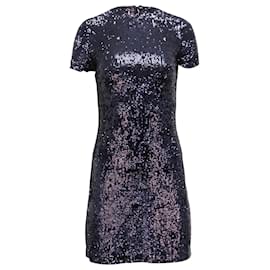 Vestido de lentejuelas Tory Burch en nailon azul medianoche