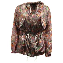 Giubbotto Isabel Marant Olaz con cappuccio e stampa floreale in poliestere multicolor