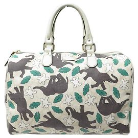 GUCCI x UNICEF BOSTON BORSA A MANO ELEFANTI IN TELA CON MONOGRAMMA