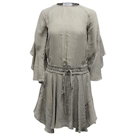 A.L.C ALC Cannon Gestreiftes Kleid aus mehrfarbiger Seide