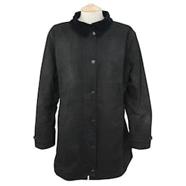 CHAQUETA ABRIGO BARBOUR NEWMARKET L 44 ABRIGO CHAQUETA DE ALGODÓN ACEITE NEGRO - Barbour