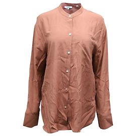 Blusa Vince Button Down in Viscosa Rosa Rose
