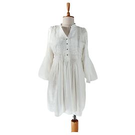 Autre Marque Top Peruvian Connection bianco in seta e cotone L