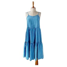 Mads Norgaard Gestreiftes Kleid Blau