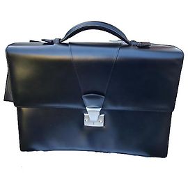 Cartier Aktentasche aus schwarzem Leder