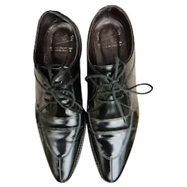 Décolleté derby Paraboot in pelle verniciata nera 37