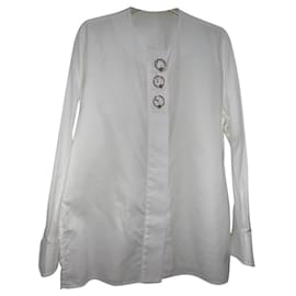 Top de algodón blanco Balenciaga