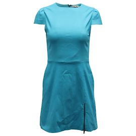 Abito con dettaglio zip Alice + Olivia in viscosa turchese
