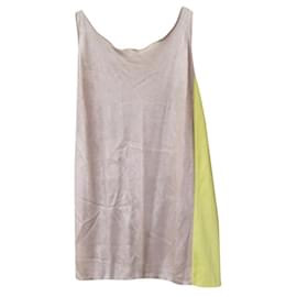 Vestido Pinko de Lycra Negro Gris Amarillo