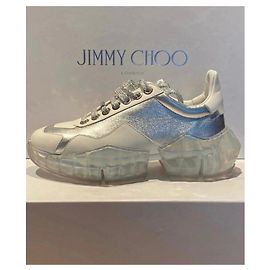 Sneakers Jimmy Choo Diamond in pelle bianca
